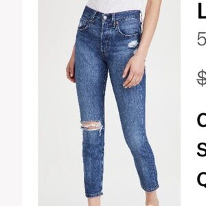 Levis 501 skinny distressed jeans NWT LEVI'S Sz26x28 501 ORIGINAL HI-RISE 26 NWT